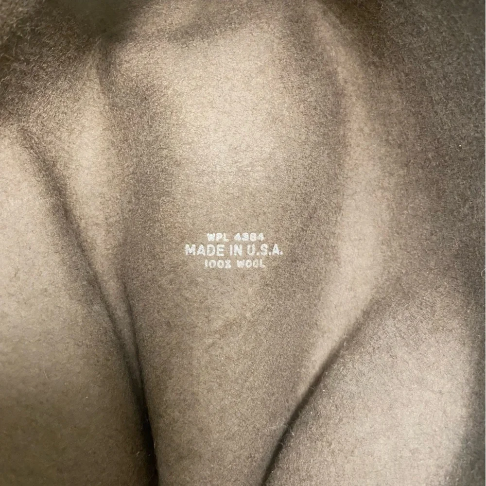 Vintage Men’s 100% Wool Classic Brown Camo Fly Fish Camping Hat Sz XL - Picture 5 of 5